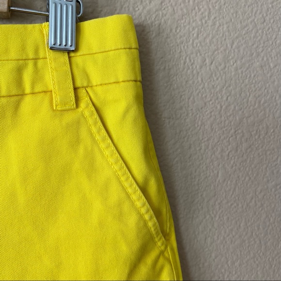 J. Crew Chino Bright Yellow Shorts Size 2 - Picture 5 of 7